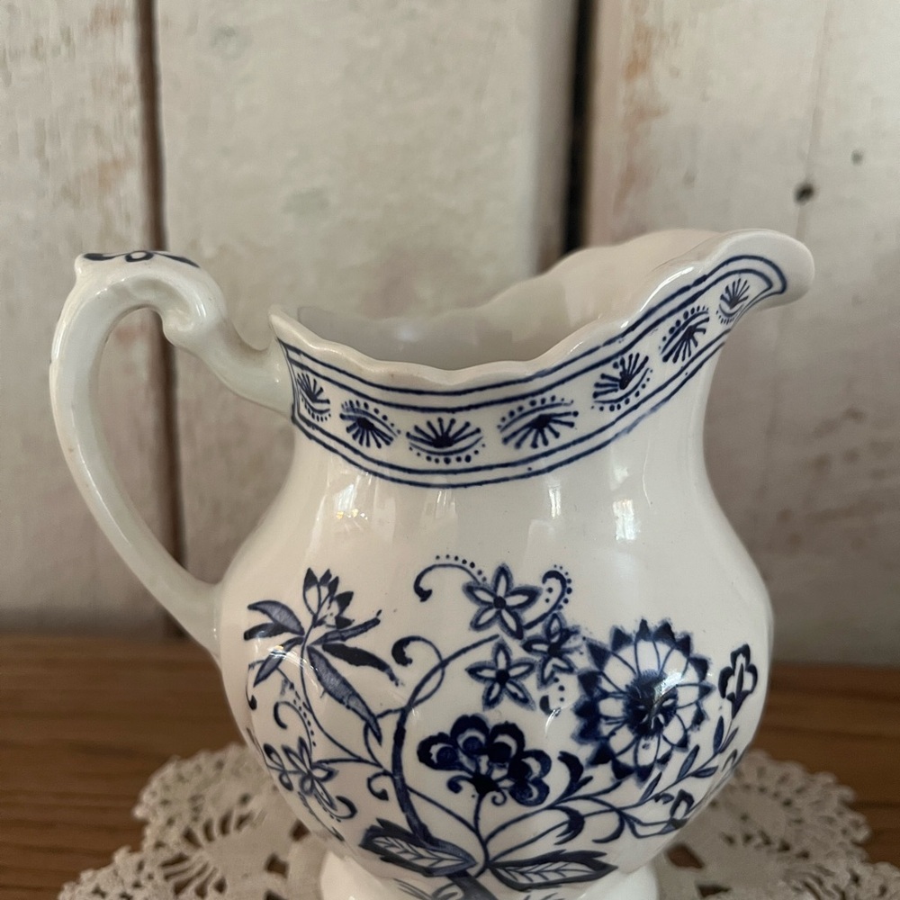 Vintage J&G Meakin Blue Nordic Creamer Sugar Bowl Jug Set | MCM England - Picture 6 of 12